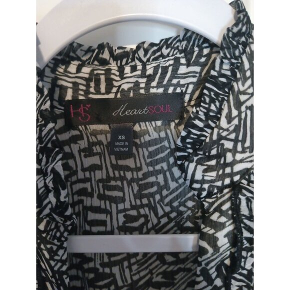 Heart Soul Peasant Blouse Size XS - Picture 3 of 3